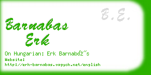 barnabas erk business card